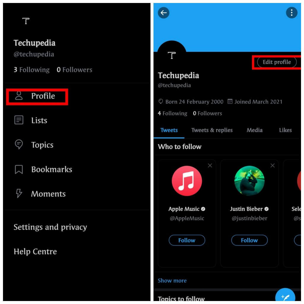 how to change your twitter display name in mobile