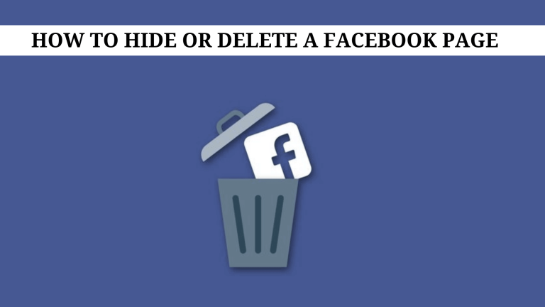 How to Hide or Delete a Facebook Page