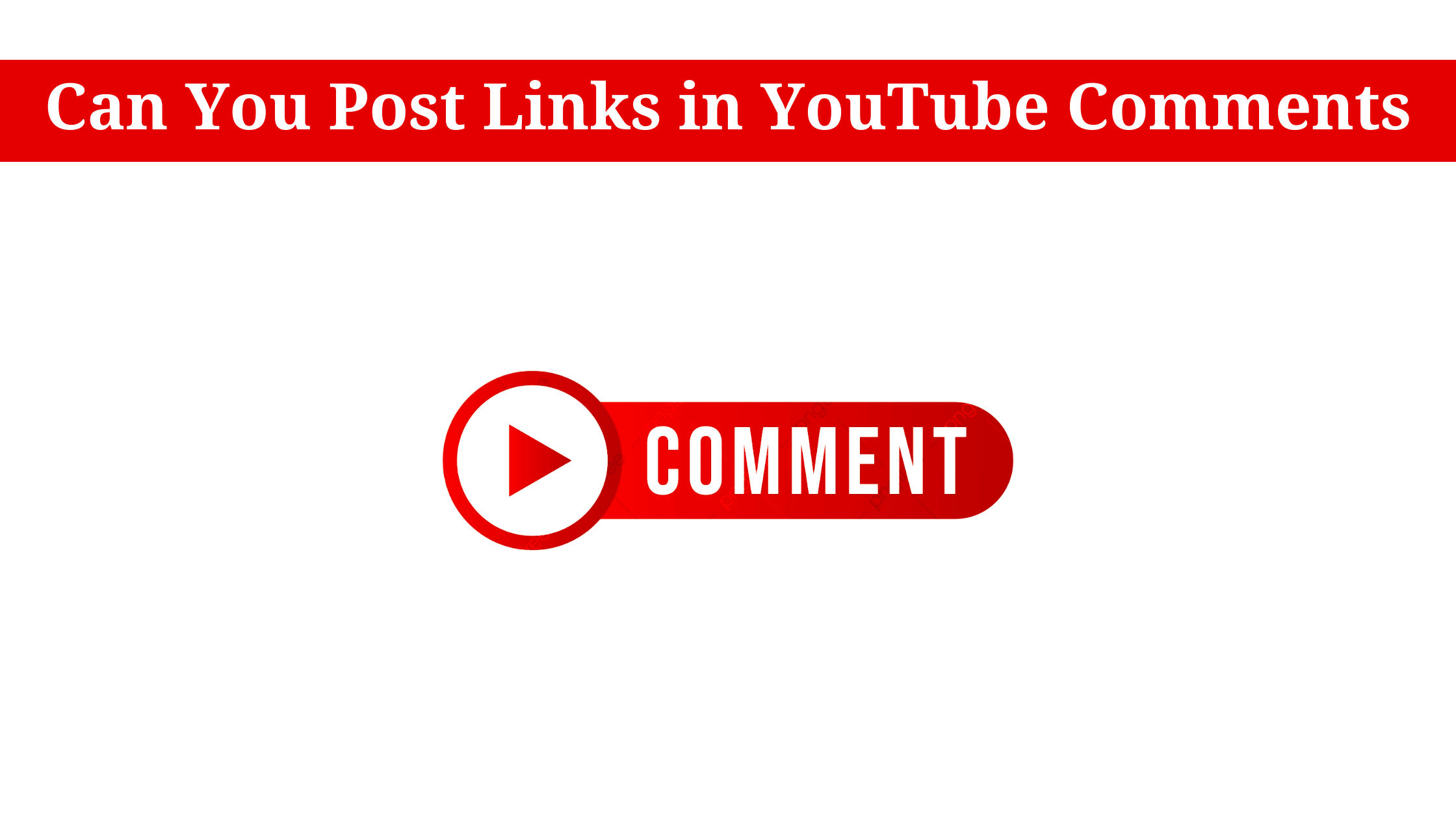 can you post links in youtube comments