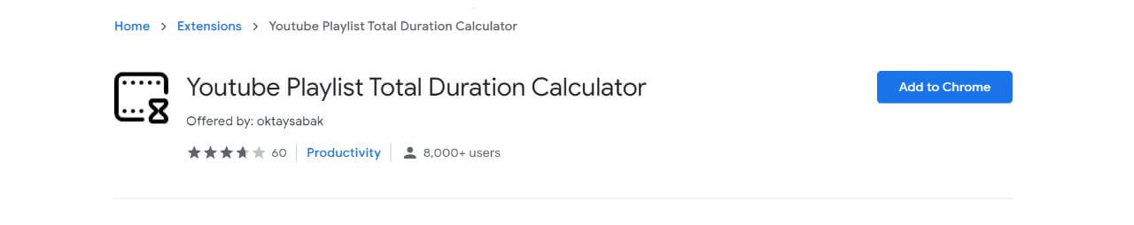 youtube playlist total duration calculator
