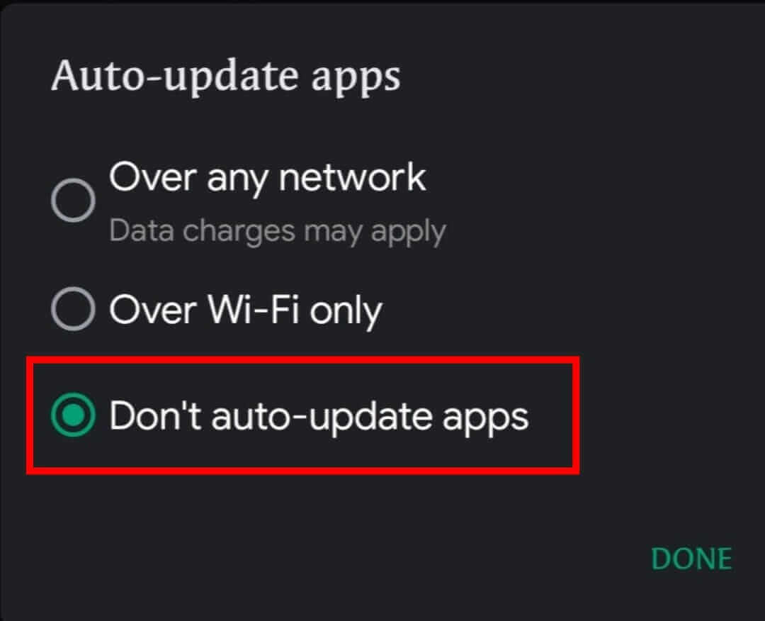 don't auto-update apps