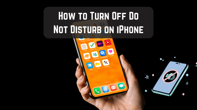 how to turn off do not disturb on iphone