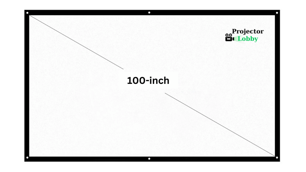 100-inch projector measurement