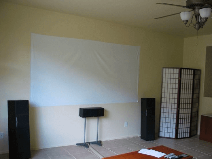 Blackout Cloth as projector screen