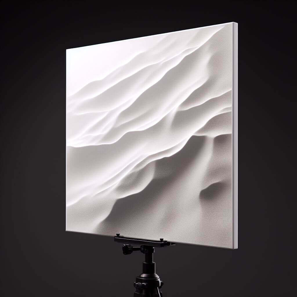 wrinkled fabric projector screen