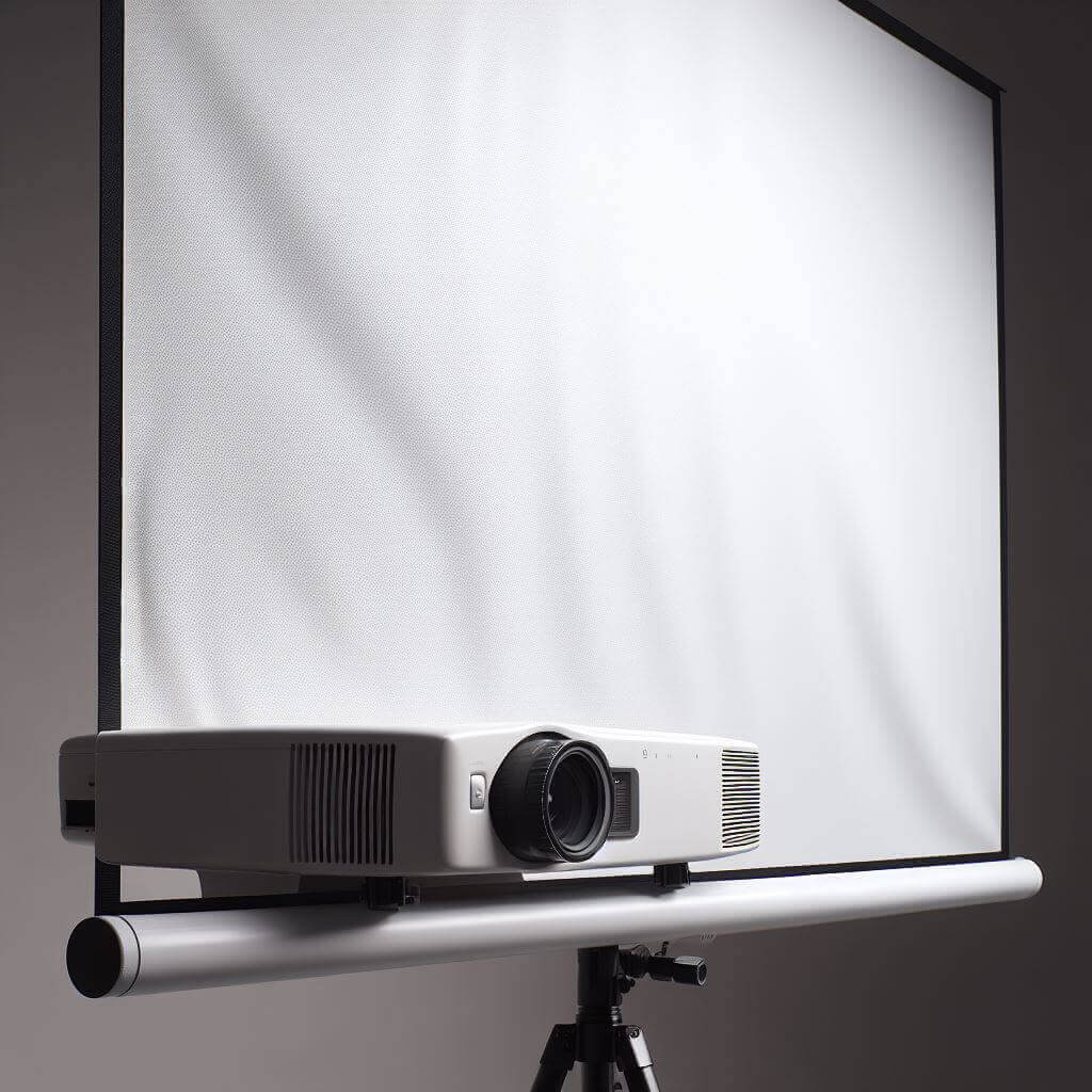 wrinkled vinyl projector screen